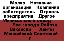 Маляр › Название организации ­ Компания-работодатель › Отрасль предприятия ­ Другое › Минимальный оклад ­ 20 000 - Все города Работа » Вакансии   . Ханты-Мансийский,Советский г.